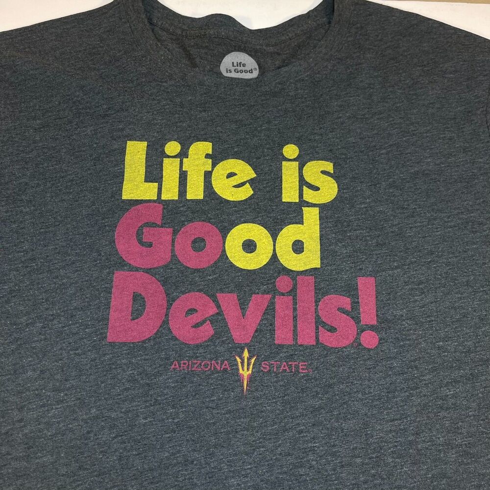 ASU Arizona State University Life Is Good Go Devils T Shirt Sz Mens XXL